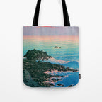 Morning of Cape Inubo by Kawase Hasui Tote Bag Gallery Image 1