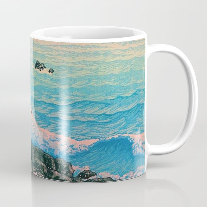 Morning of Cape Inubo by Kawase Hasui Coffee Mug Gallery Image 1