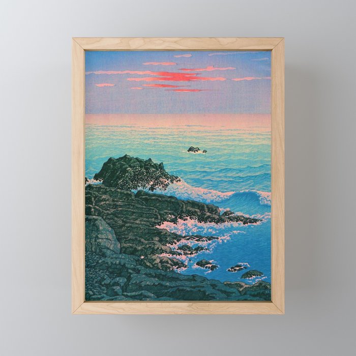Morning of Cape Inubo by Kawase Hasui Mini Art Print Gallery Image 1
