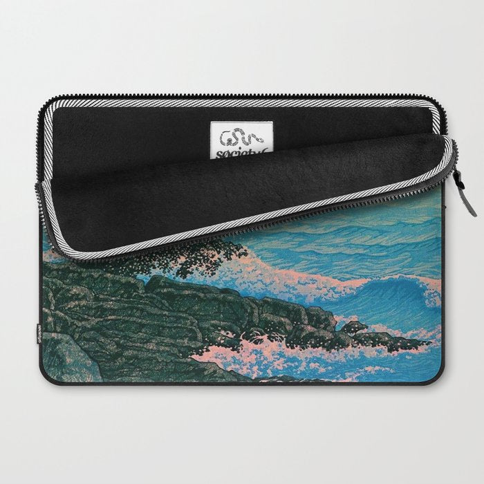 Morning of Cape Inubo by Kawase Hasui Laptop Sleeve Gallery Image 2