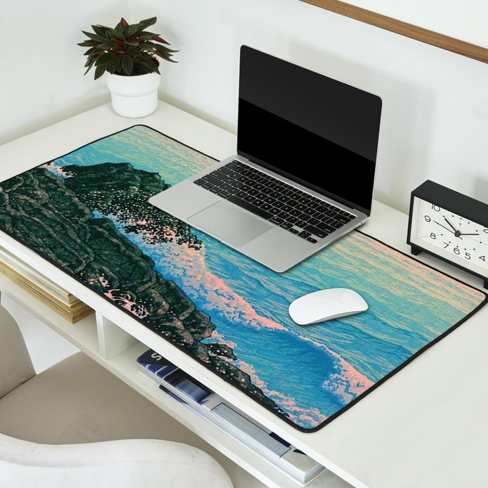 Morning of Cape Inubo by Kawase Hasui Desk Mat Gallery Image 2