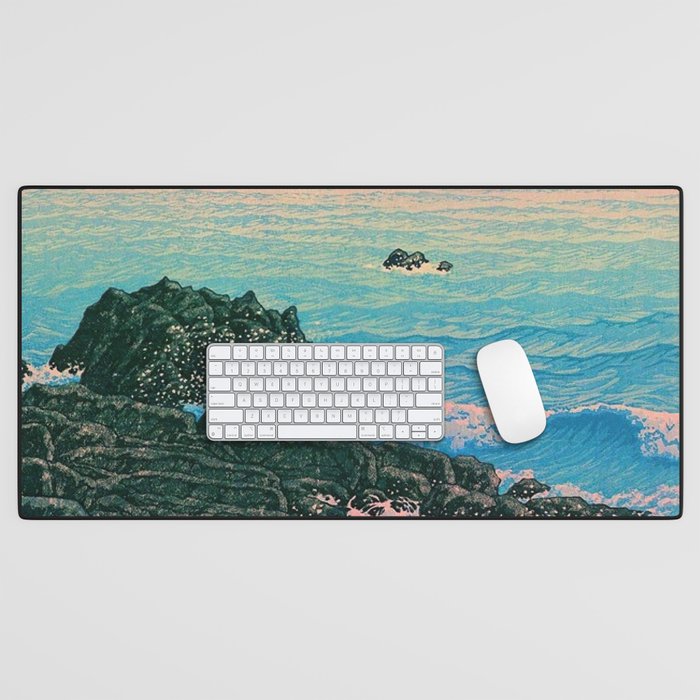 Morning of Cape Inubo by Kawase Hasui Desk Mat Gallery Image 1
