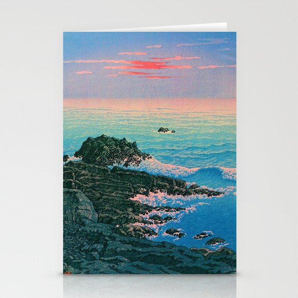 Morning of Cape Inubo by Kawase Hasui Stationery Card Gallery Image 2