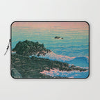 Morning of Cape Inubo by Kawase Hasui Laptop Sleeve Gallery Image 1