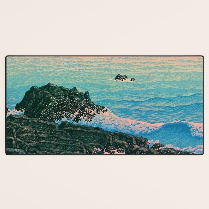 Morning of Cape Inubo by Kawase Hasui Desk Mat Gallery Image 3