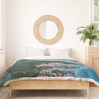 Morning of Cape Inubo by Kawase Hasui Duvet Cover Gallery Image 3