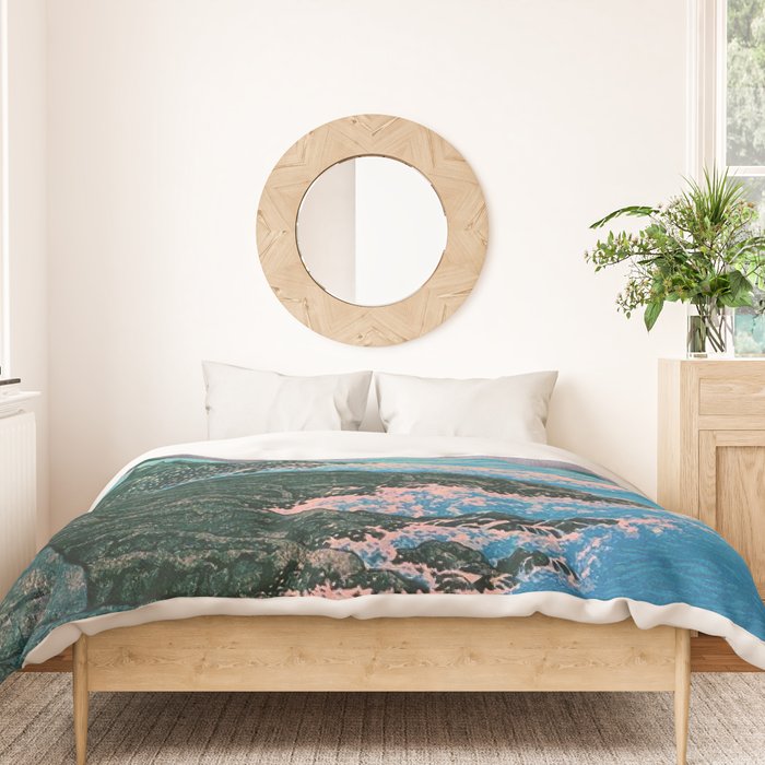 Morning of Cape Inubo by Kawase Hasui Duvet Cover Gallery Image 3