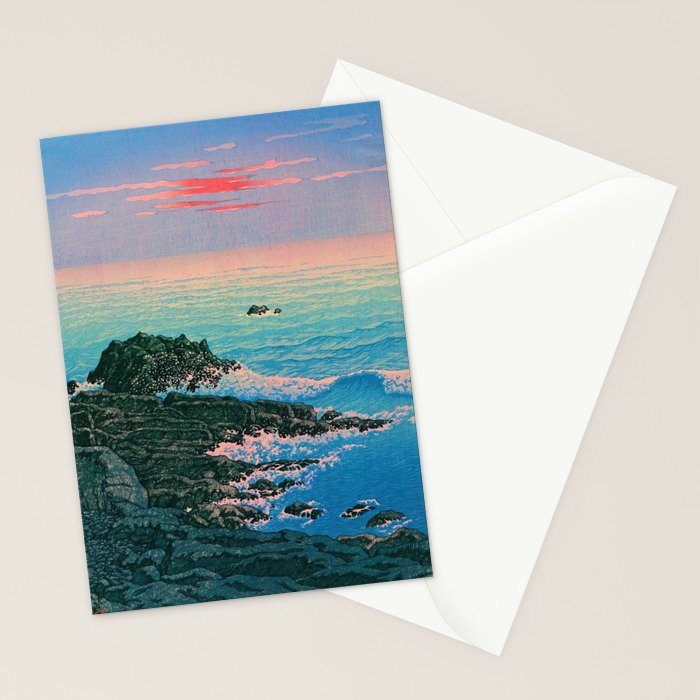 Morning of Cape Inubo by Kawase Hasui Stationery Card Gallery Image 2
