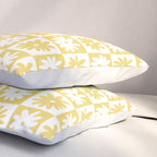 Yellow And White Checkered Flower Pattern Pillow Sham Gallery Image 3