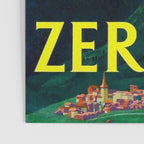 Zermatt Switzerland Vintage Mid Century Modern Travel Poster Poster Gallery Image 3