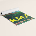 Zermatt Switzerland Vintage Mid Century Modern Travel Poster Yoga Mat Gallery Image 2