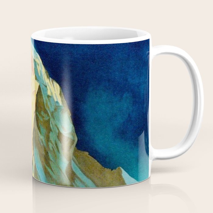 Zermatt Switzerland Vintage Mid Century Modern Travel Poster Coffee Mug Gallery Image 1