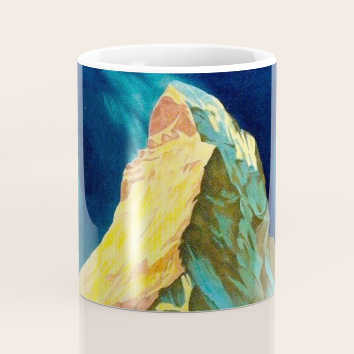 Zermatt Switzerland Vintage Mid Century Modern Travel Poster Coffee Mug Gallery Image 4