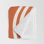 Wavy Stripes XLVIII - Bright Retro Red Throw Blanket Gallery Image 3