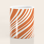 Wavy Stripes XLVIII - Bright Retro Red Coffee Mug Gallery Image 4