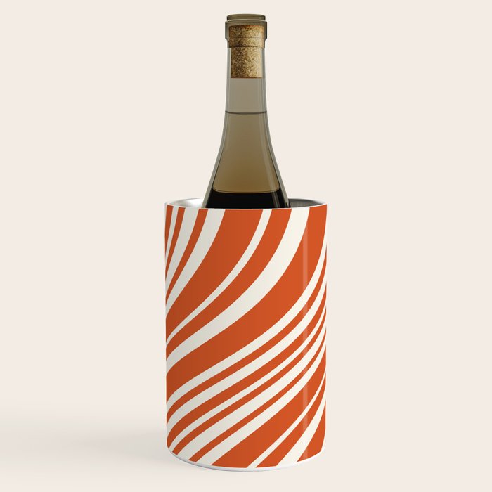 Wavy Stripes XLVIII - Bright Retro Red Wine Chiller Gallery Image 3