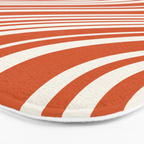 Wavy Stripes XLVIII - Bright Retro Red Bath Mat Gallery Image 3