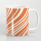 Wavy Stripes XLVIII - Bright Retro Red Coffee Mug Gallery Image 1