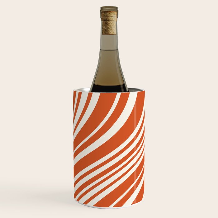 Wavy Stripes XLVIII - Bright Retro Red Wine Chiller Gallery Image 2