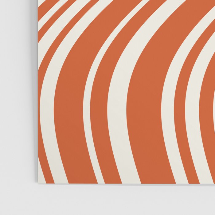 Wavy Stripes XLVIII - Bright Retro Red Poster Gallery Image 3