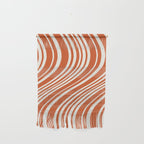 Wavy Stripes XLVIII - Bright Retro Red Wall Hanging Gallery Image 1