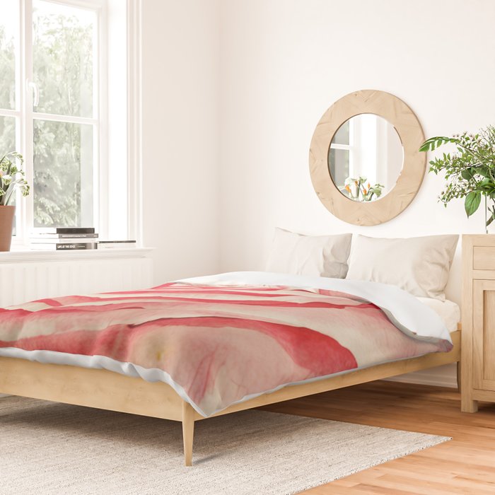 Close up pink rose Duvet Cover Gallery Image 2