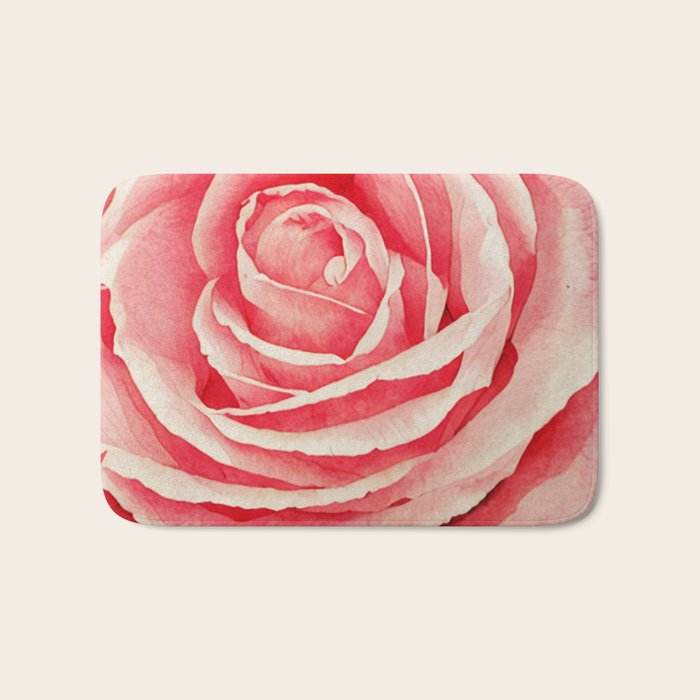 Close up pink rose Bath Mat Gallery Image 1