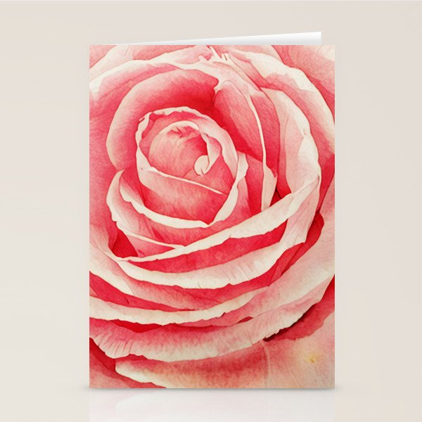 Close up pink rose Stationery Card Gallery Image 2