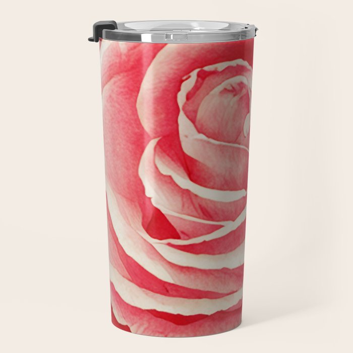 Close up pink rose Travel Mug Gallery Image 3
