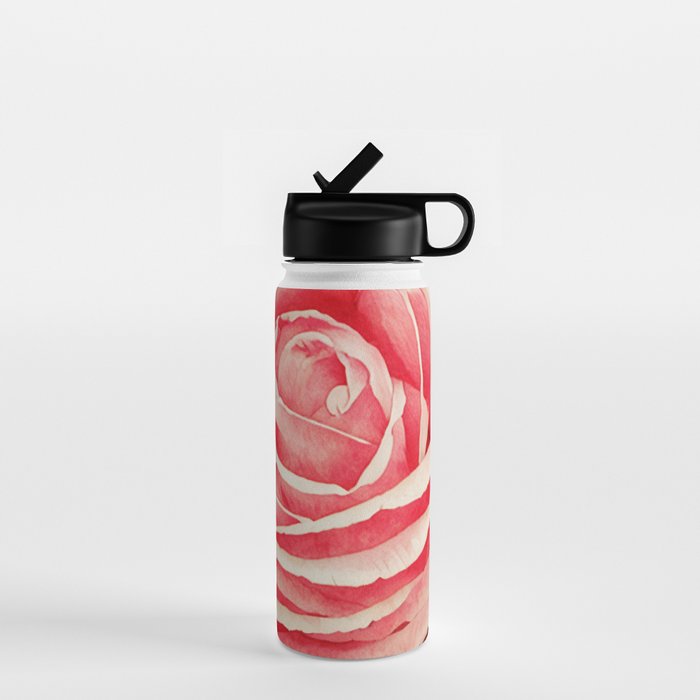 Close up pink rose Water Bottle Gallery Image 1