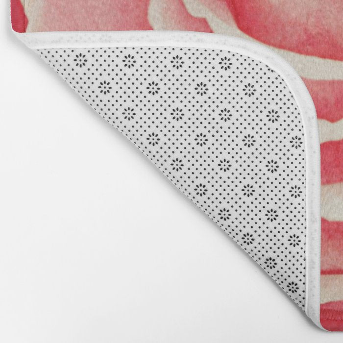 Close up pink rose Bath Mat Gallery Image 2