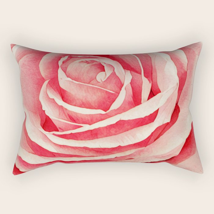 Close up pink rose Rectangular Pillow Gallery Image 1