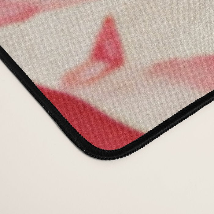 Close up pink rose Desk Mat Gallery Image 4