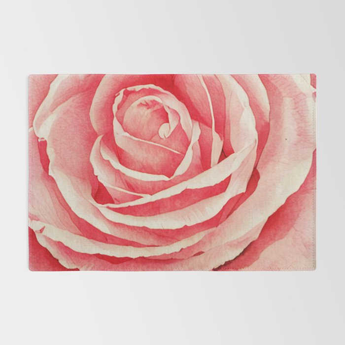 Close up pink rose Rug Gallery Image 2