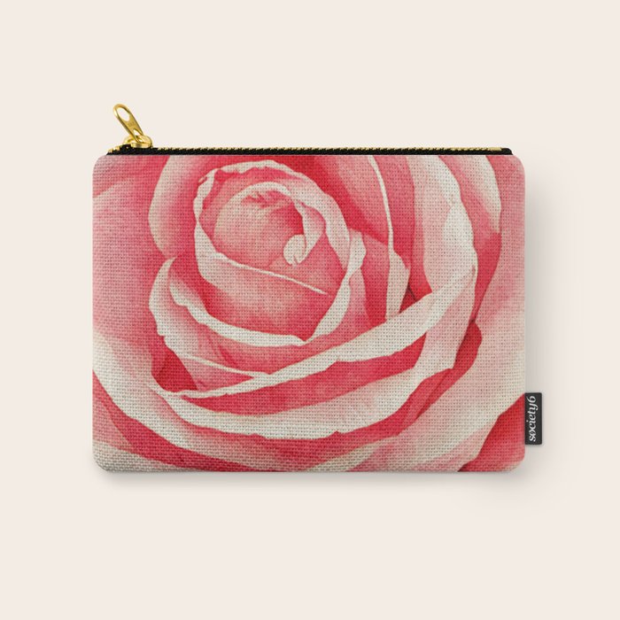Close up pink rose Carry All Pouch Gallery Image 1