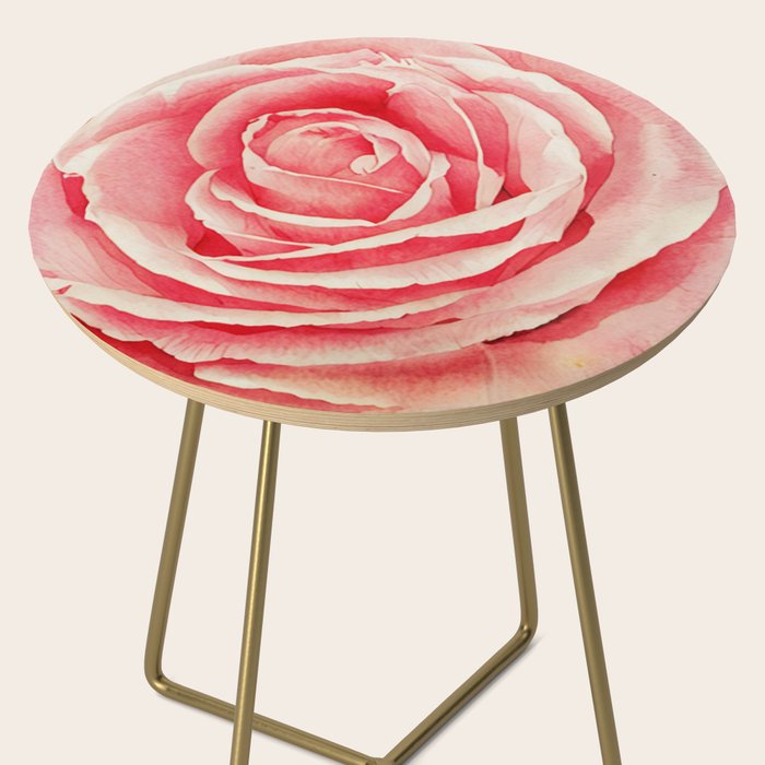 Close up pink rose Side Table Gallery Image 2