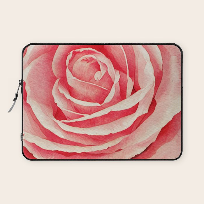 Close up pink rose Laptop Sleeve Gallery Image 1