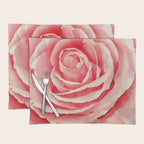 Close up pink rose Placemat Gallery Image 1