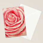 Close up pink rose Stationery Card Gallery Image 2
