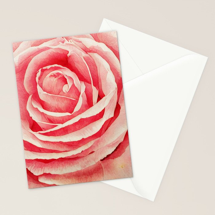 Close up pink rose Stationery Card Gallery Image 2