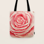 Close up pink rose Tote Bag Gallery Image 1