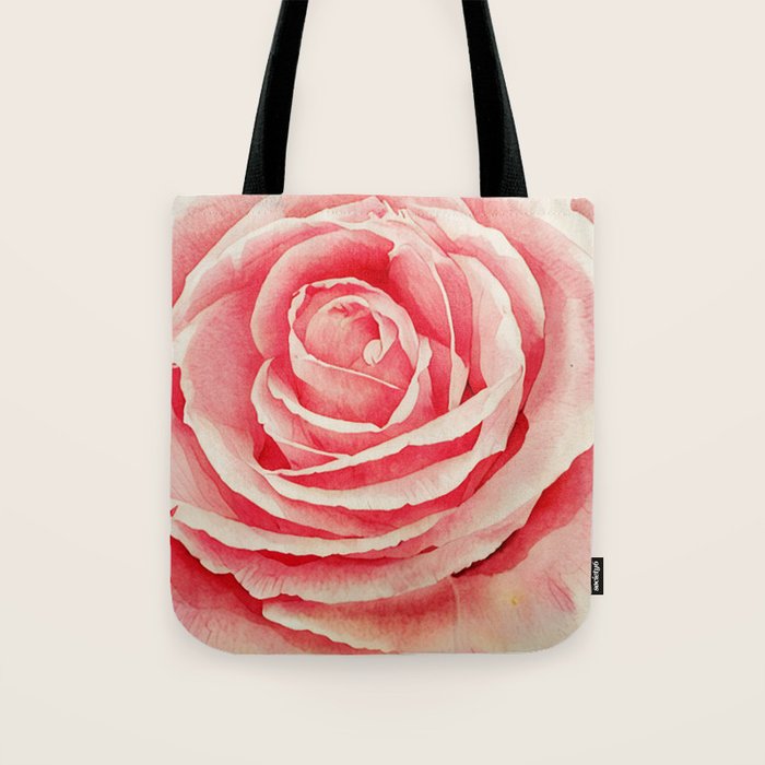 Close up pink rose Tote Bag Gallery Image 1