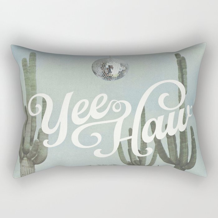 Yee Haw Disco Cactus Rectangular Pillow Gallery Image 2