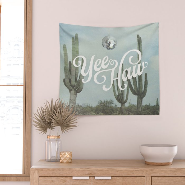 Yee Haw Disco Cactus Wall Tapestry Gallery Image 2
