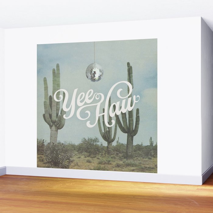 Yee Haw Disco Cactus Wall Mural Gallery Image 2