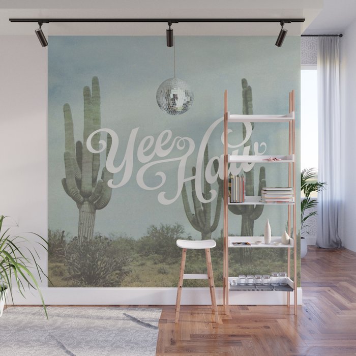 Yee Haw Disco Cactus Wall Mural Gallery Image 1