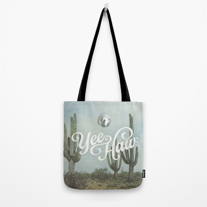 Yee Haw Disco Cactus Tote Bag Gallery Image 2