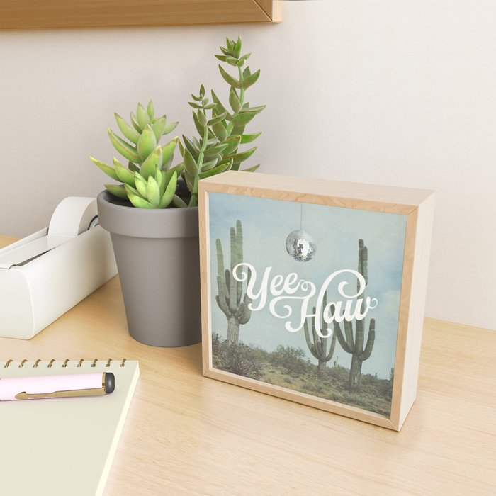 Yee Haw Disco Cactus Mini Art Print Gallery Image 2