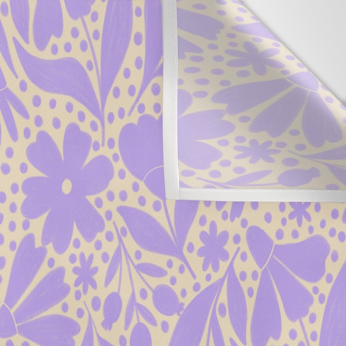 Very-Peri Floral  Wall Tapestry Gallery Image 3