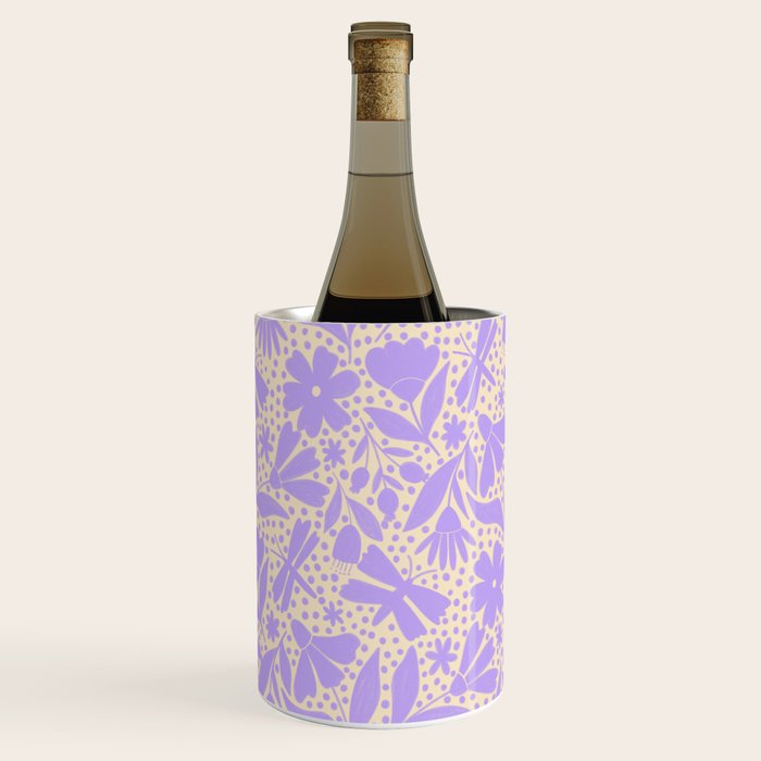 Very-Peri Floral  Wine Chiller Gallery Image 2